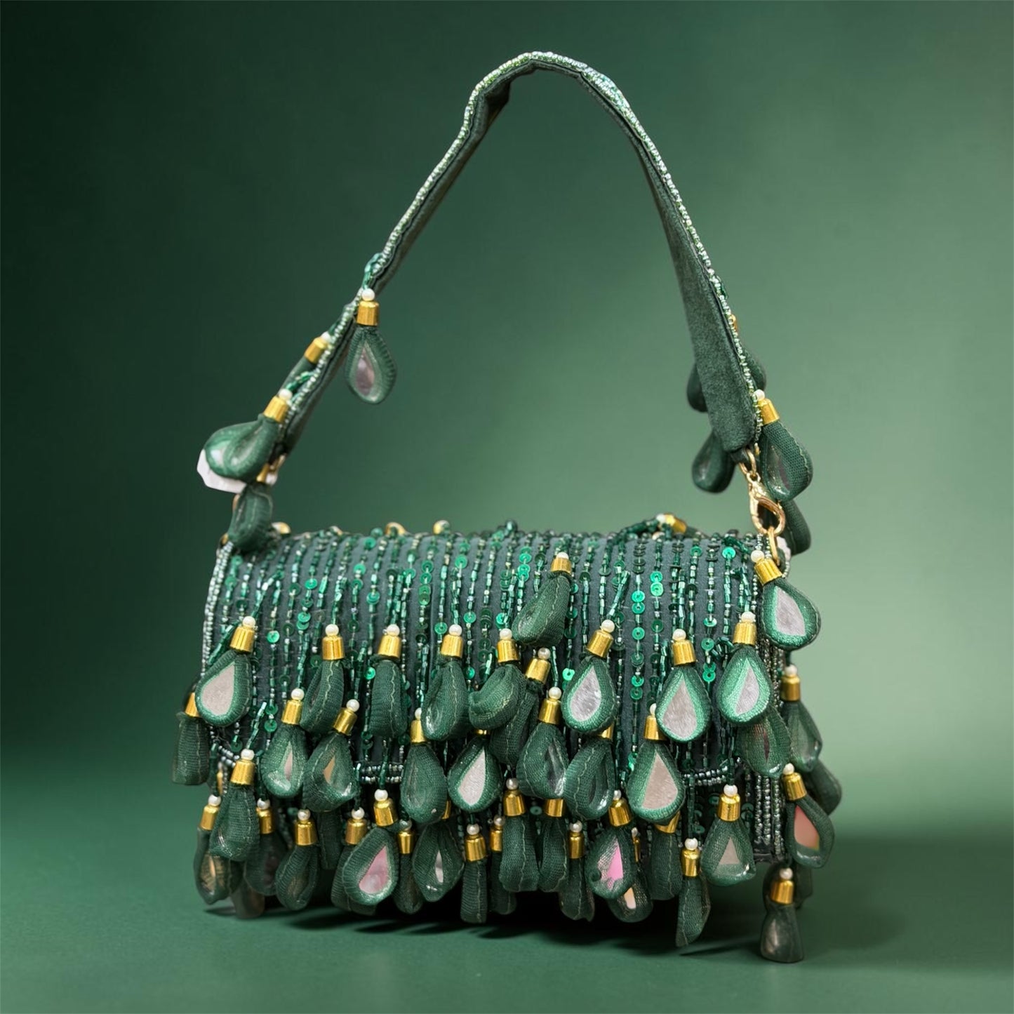 Green Tassel Bag