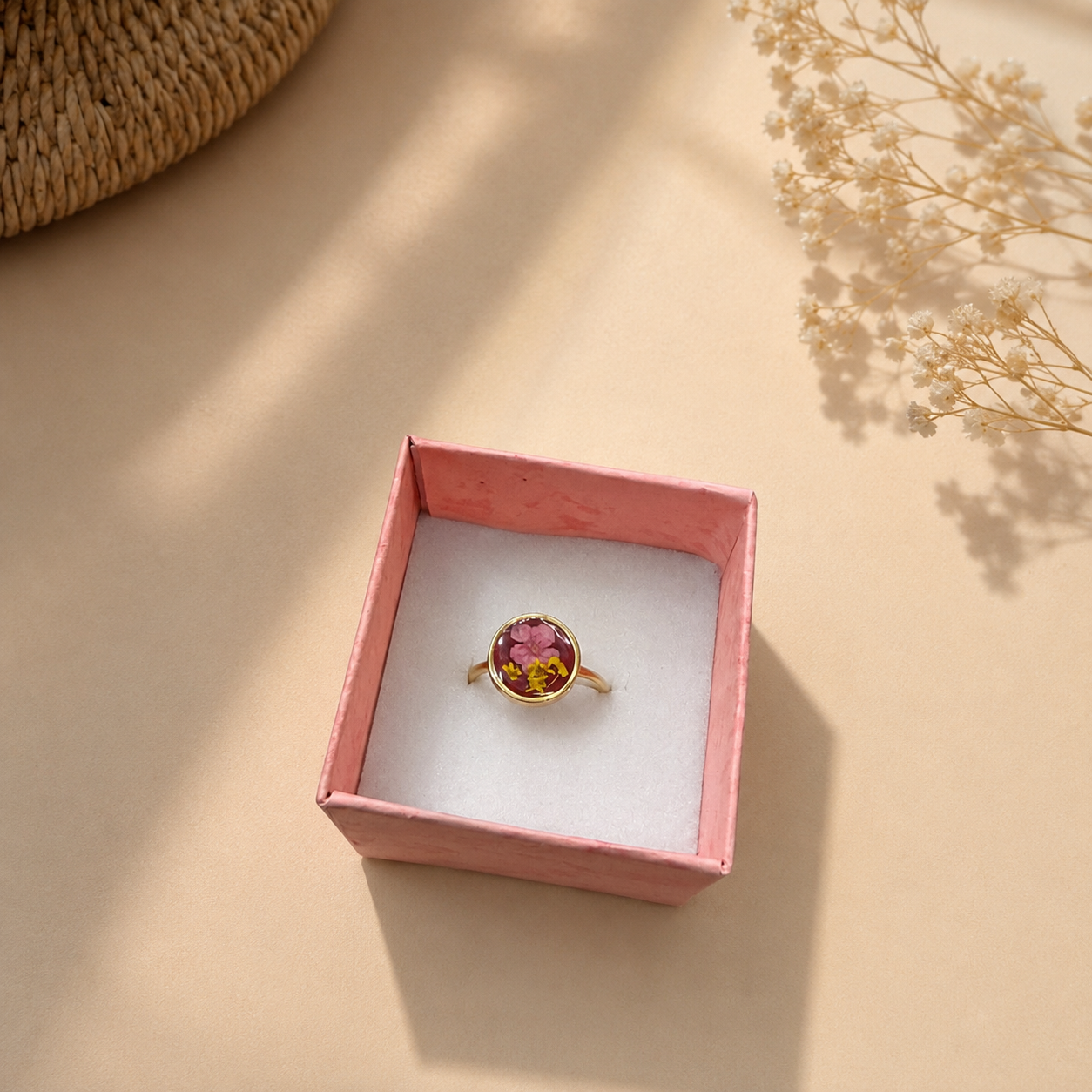 Resin Floral Ring