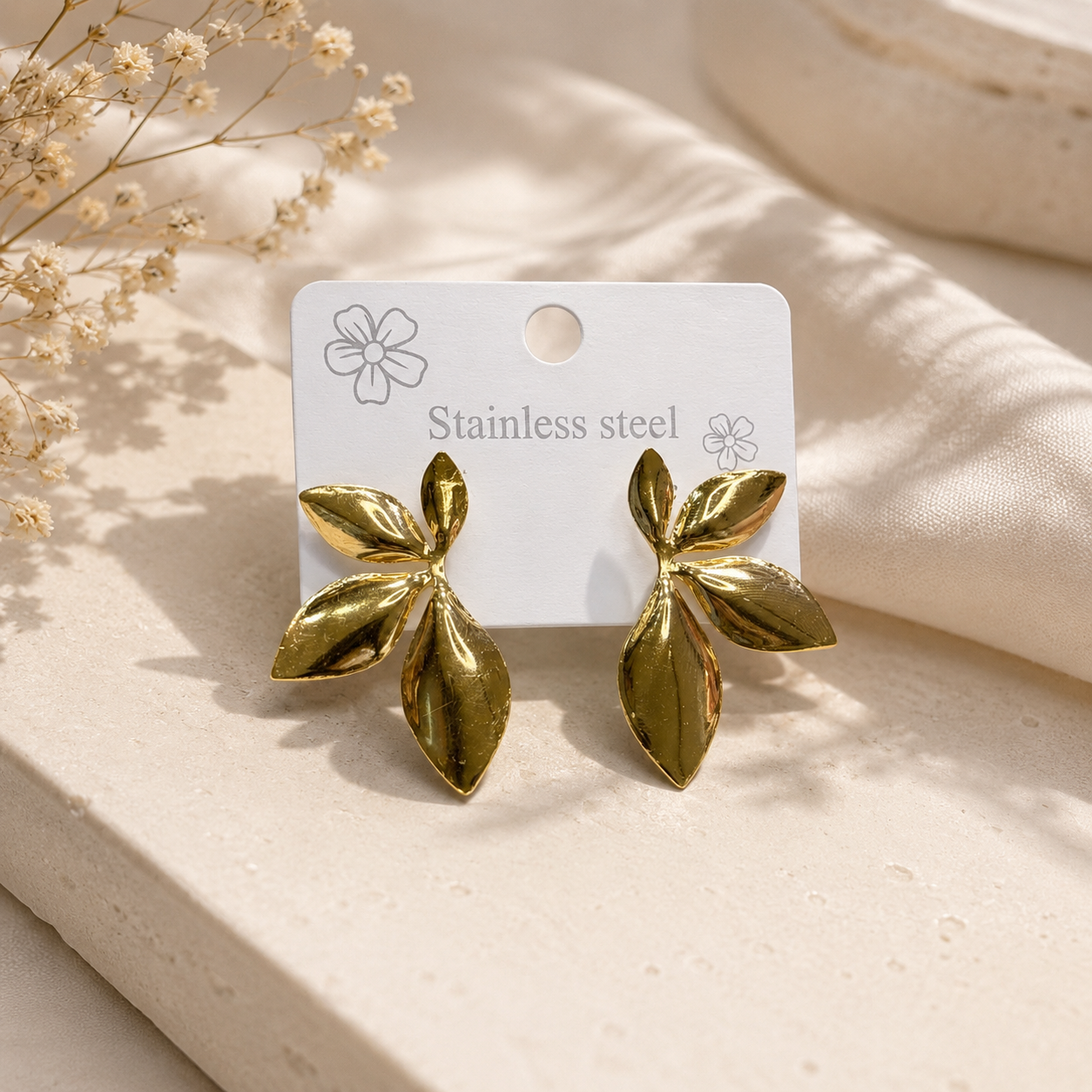 Half Flower Earrings