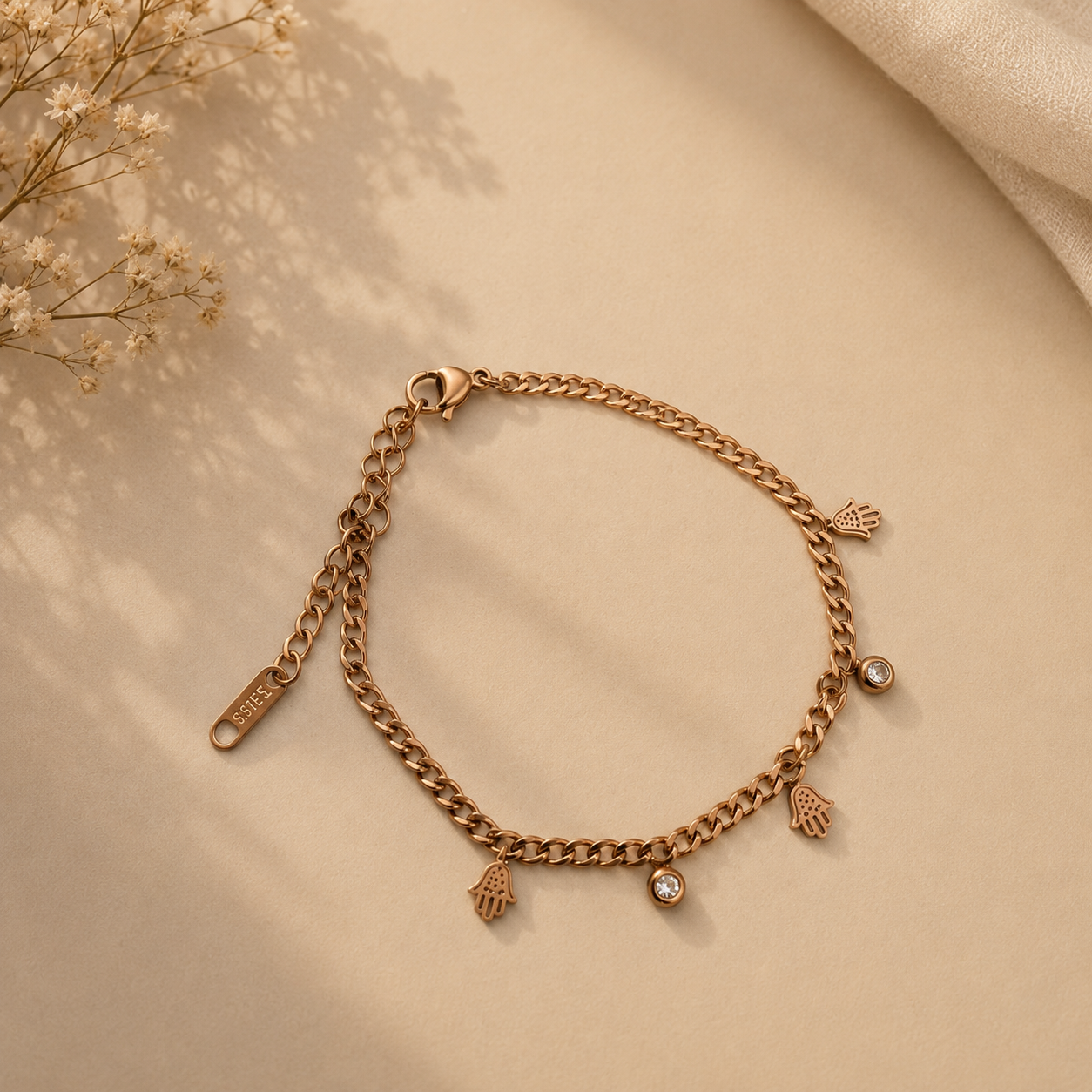 Rosegold Hamsa Bracelet
