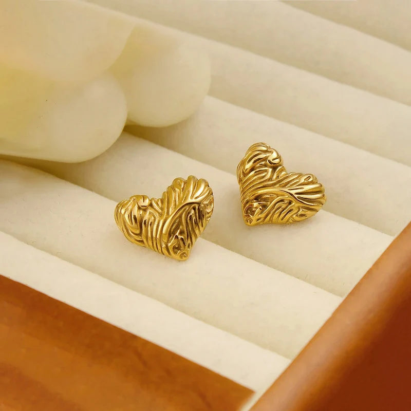 Solid Heart Studs