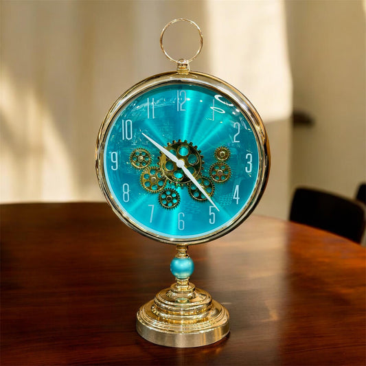 Rotating gears table clock (Big)