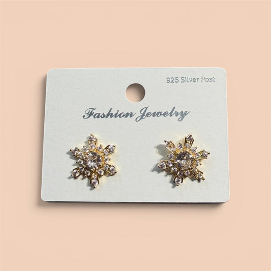 Gold Flower Studs