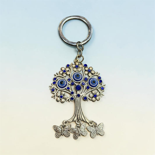 Tree Evil Eye Keychain
