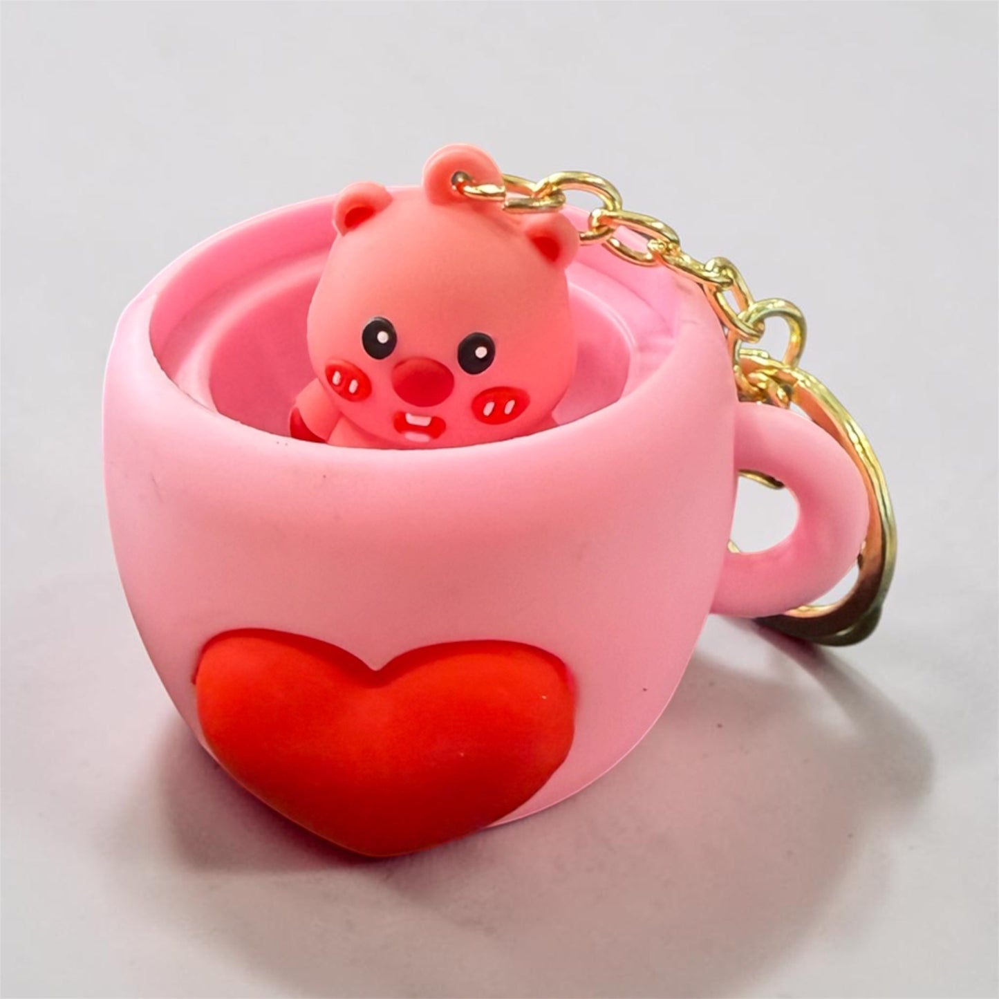 Popping Heart Keychain