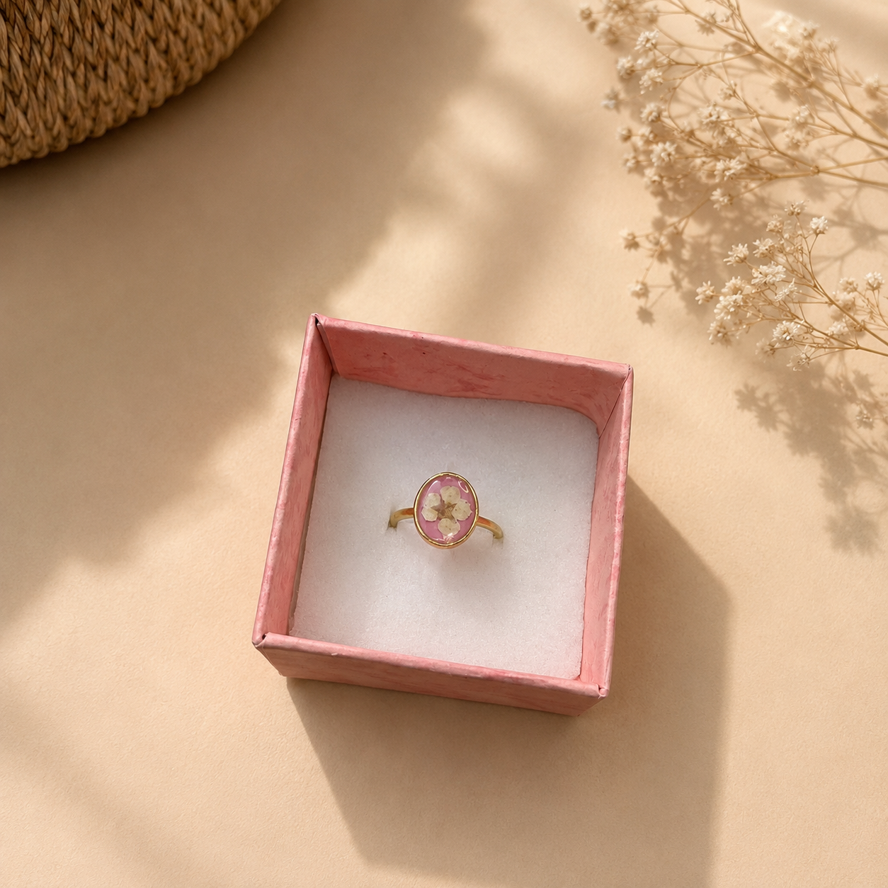 Resin Floral Ring