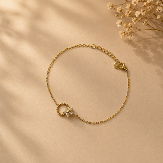 Minimal Flower Bracelet