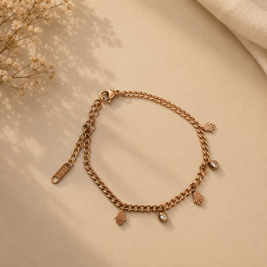 Rosegold Hamsa Bracelet