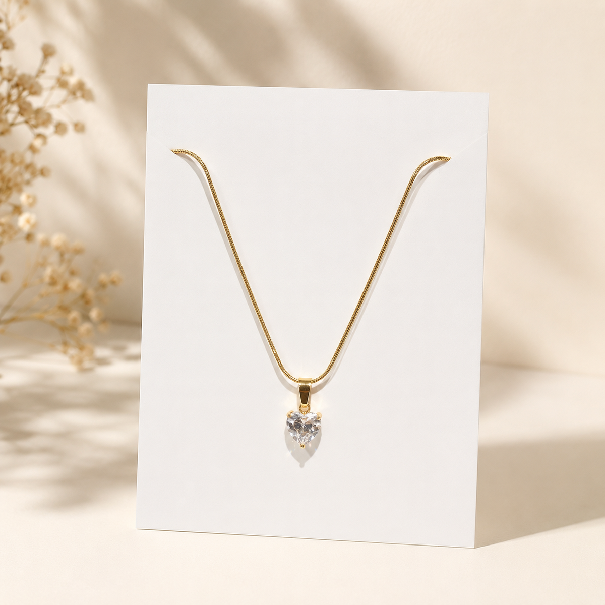 Solitaire Heart Pendant