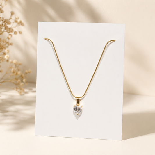 Solitaire Heart Pendant